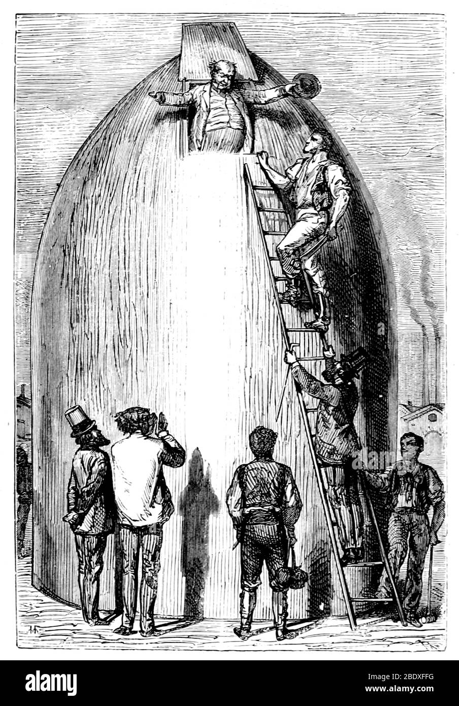 Jules Verne, 'dalla Terra alla Luna' Foto Stock