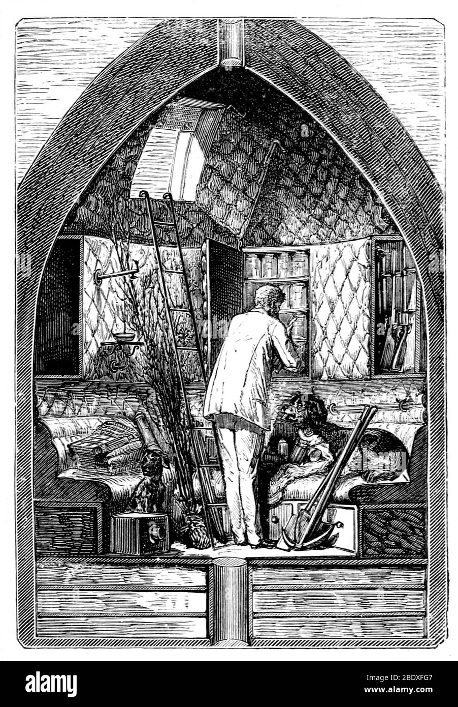 Jules Verne, 'dalla Terra alla Luna' Foto Stock