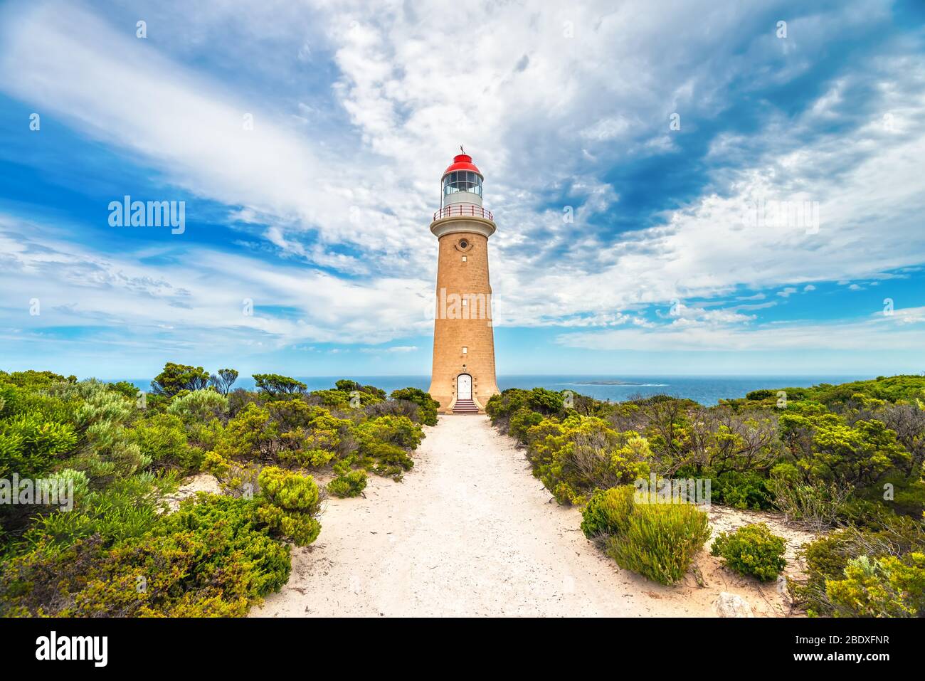Faro di Cape Du Couedic in un giorno, Kangaroo Island, Australia Meridionale Foto Stock