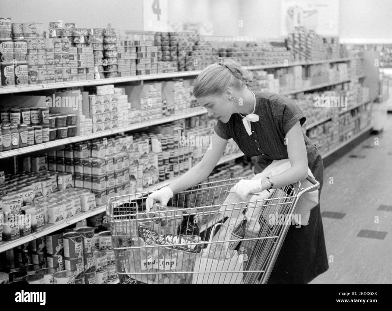 Supermercato, 1957 Foto Stock