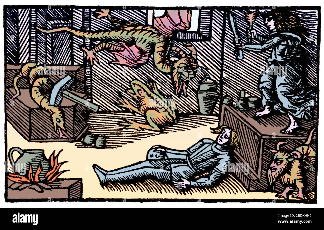 Camera segreta di un mago Foto Stock