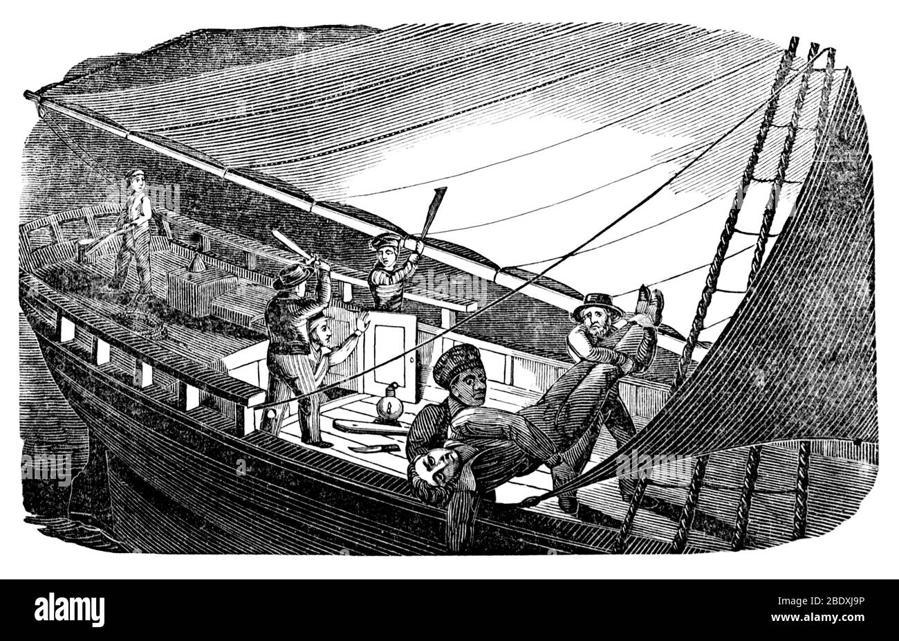 Il pirata americano Charles Gibbs guida Mutiny, 1830 Foto Stock