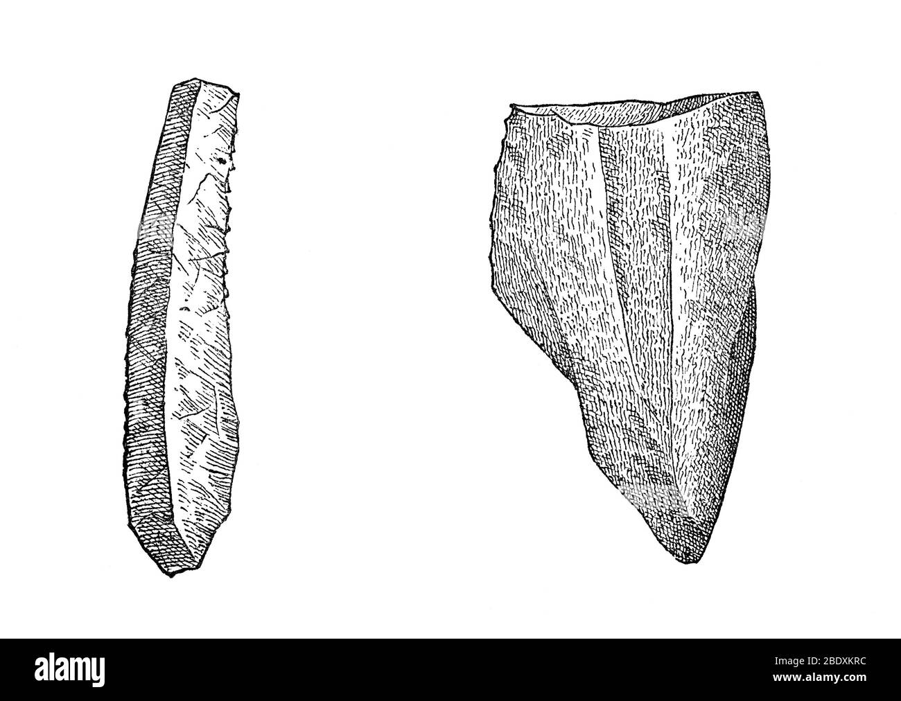 Coltello a pietra e pietra per utensili Foto Stock