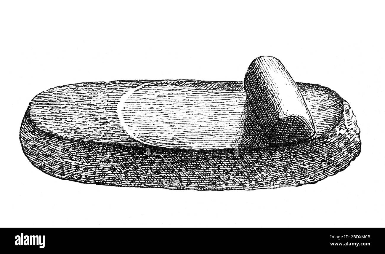 Pietra macinazione età pietra Foto Stock