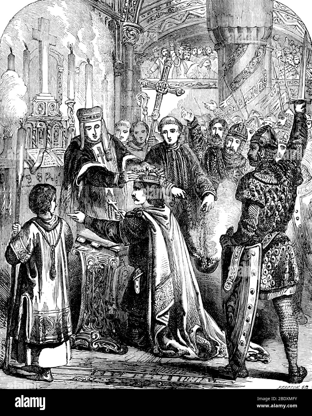 Incoronazione di Guglielmo il Conquistatore, Re d'Inghilterra, 1066 Foto Stock