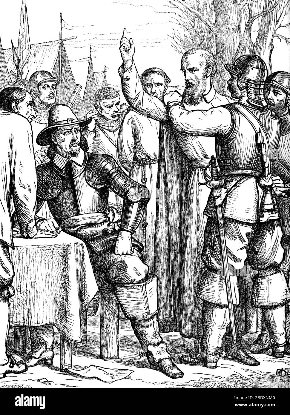 Henry Ireton condanna il Vescovo di Limerick, 1651 Foto Stock