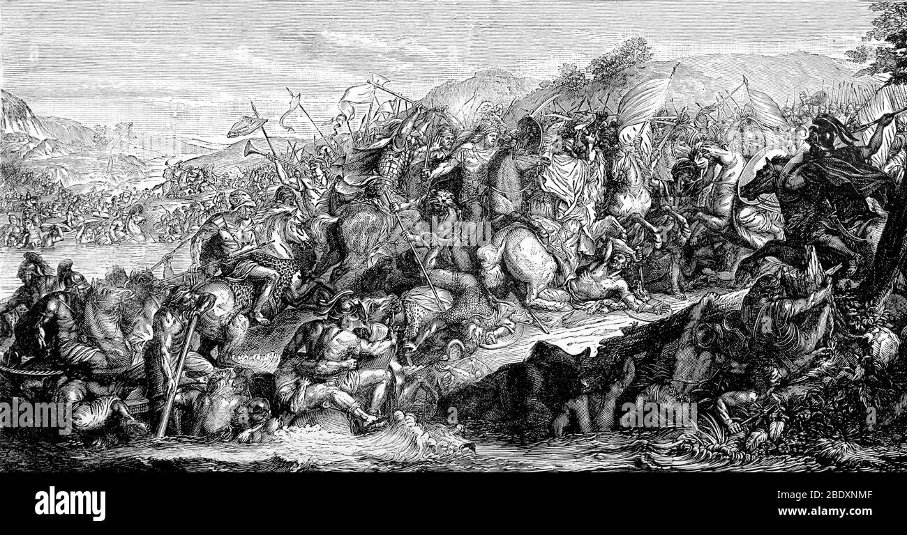 Battaglia del Granicus, 334 a.C. Foto Stock