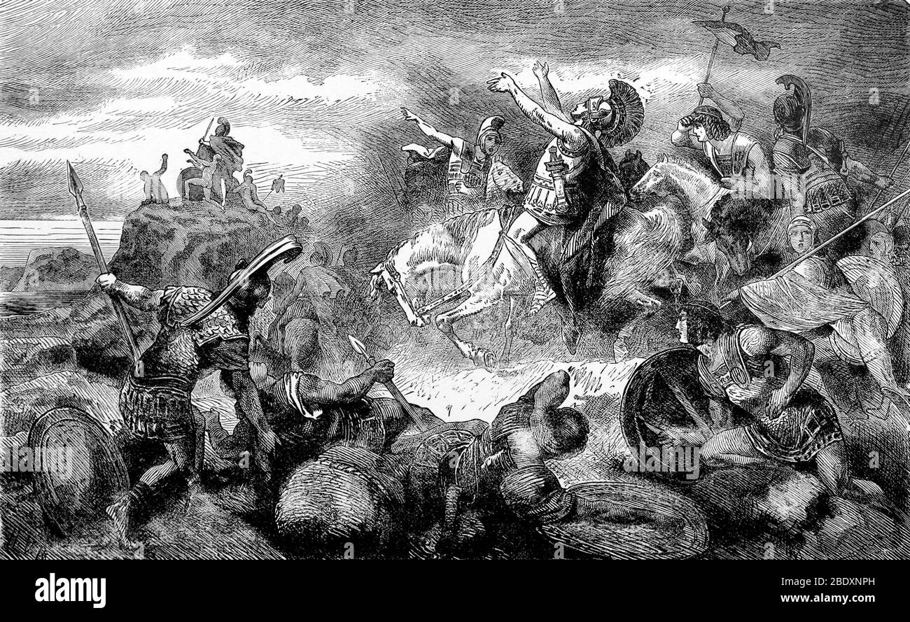 Xenophon di Atene, Battaglia di Cunaxa, 401 a.C. Foto Stock