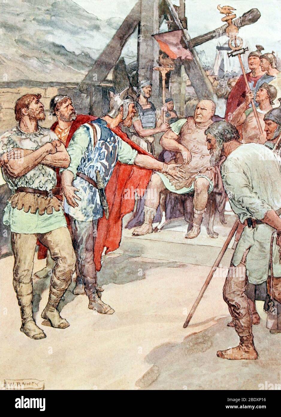 Gaius Marius e i Cimbri Ambasciatori, II secolo a.C. Foto Stock