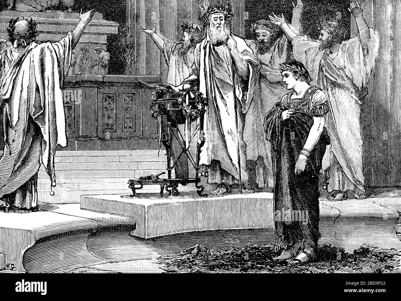 Alessandro il Grande, Tempio dell'oracolo, 331 a.C. Foto Stock