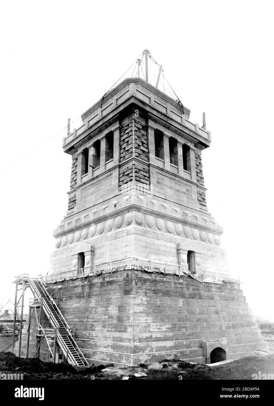 Piedistallo erigente per la Statua della libertà, 1886 Foto Stock