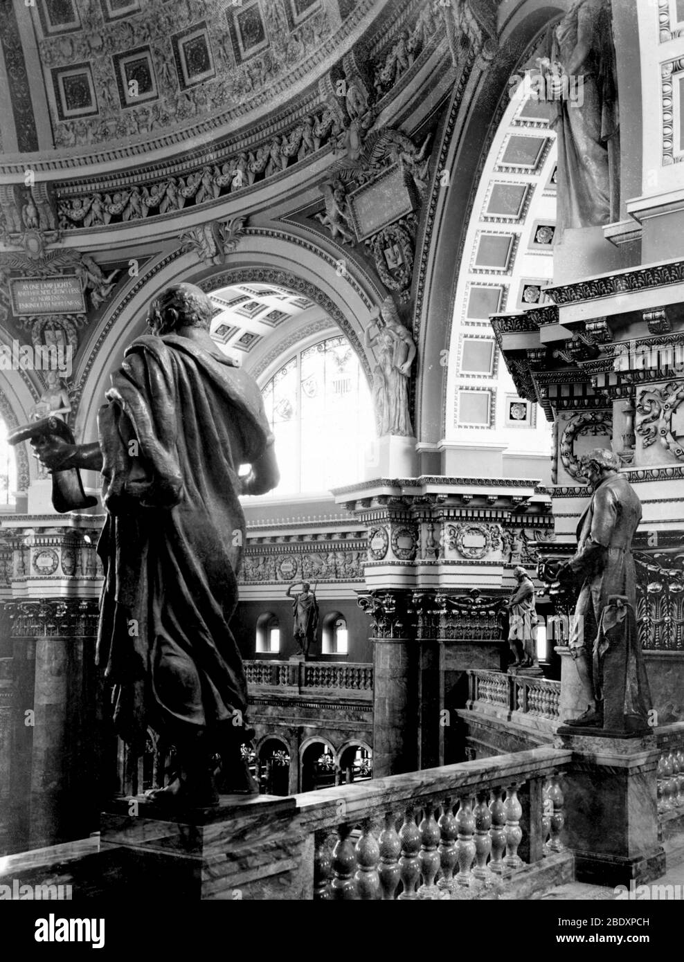 Biblioteca del Congresso, Sala della lettura principale, 1897 Foto Stock