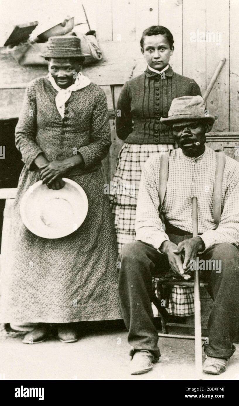 Harriet Tubman con marito e figlia Foto Stock