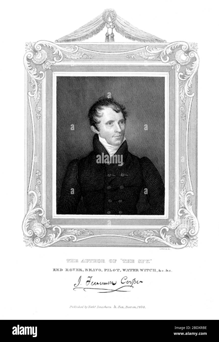 James Fenimore Cooper, autore americano Foto Stock