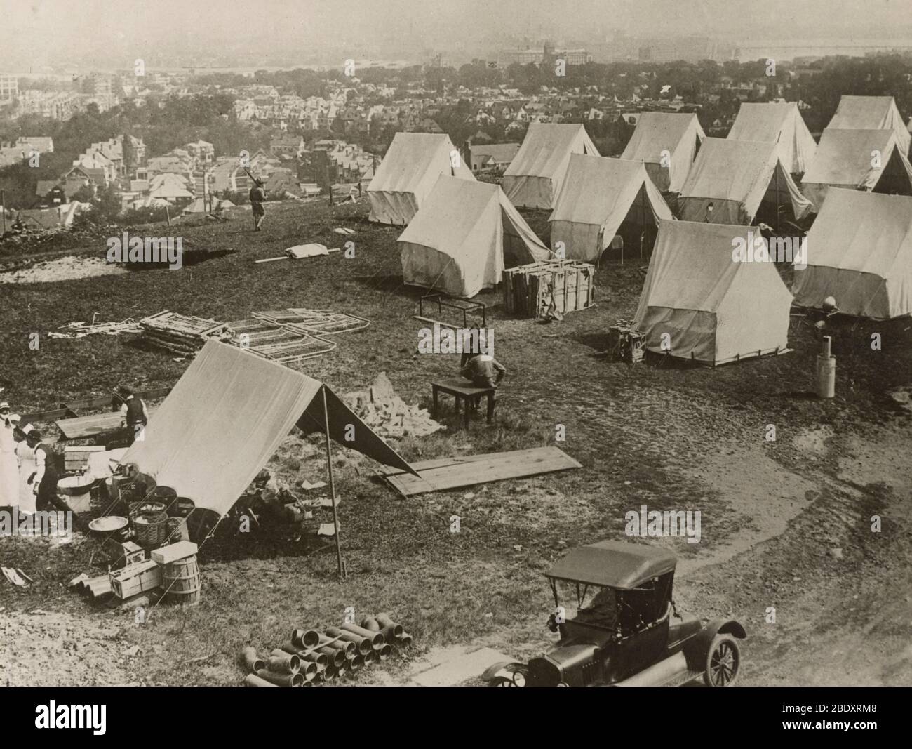 WWI, influenza spagnola Pandemic, 1918 Foto Stock