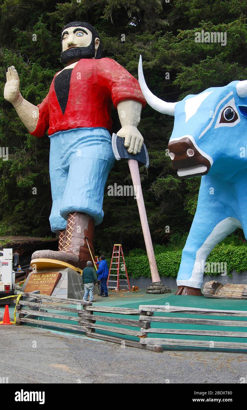 Paul Bunyan e Babe Foto Stock