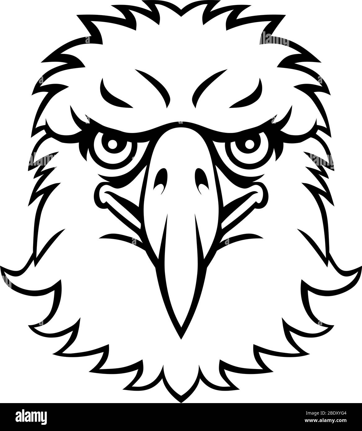 Personaggio Eagle Mascot Cartoon Illustrazione Vettoriale