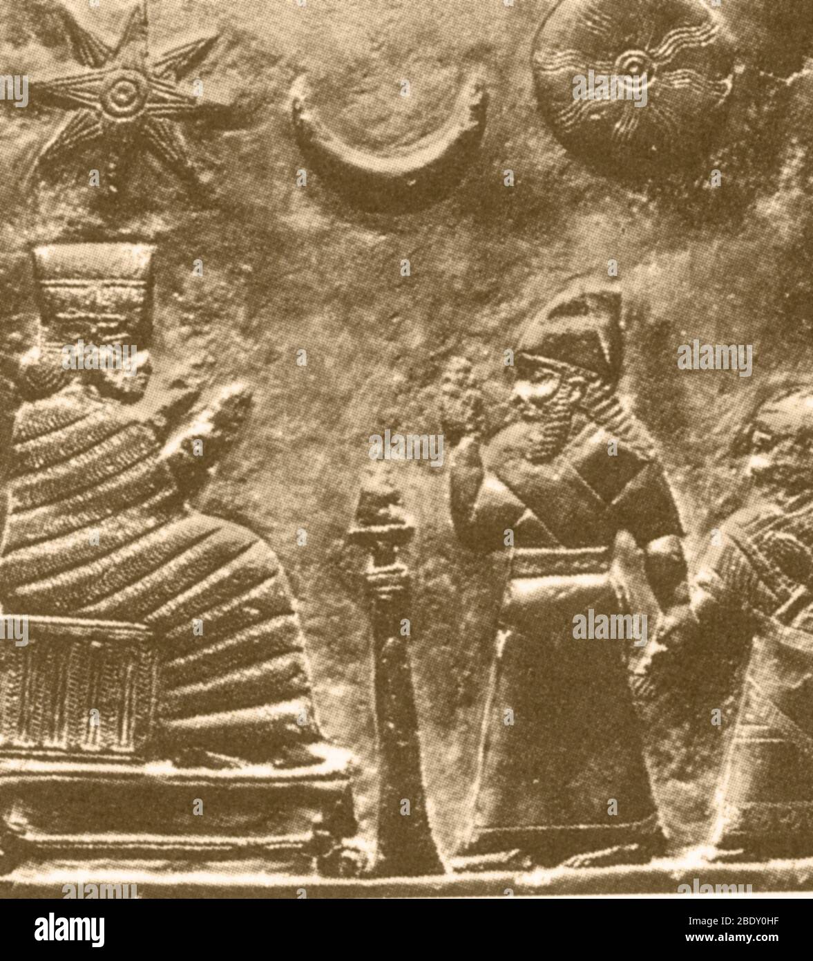 Confine babilonese Pietra, 1200 BC Foto Stock