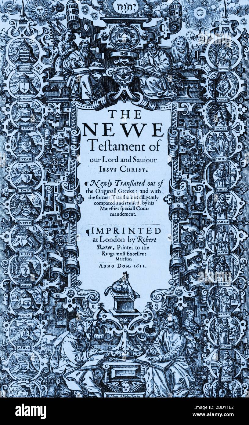 Il Nuovo Testamento, Re Giacomo la Bibbia Foto Stock