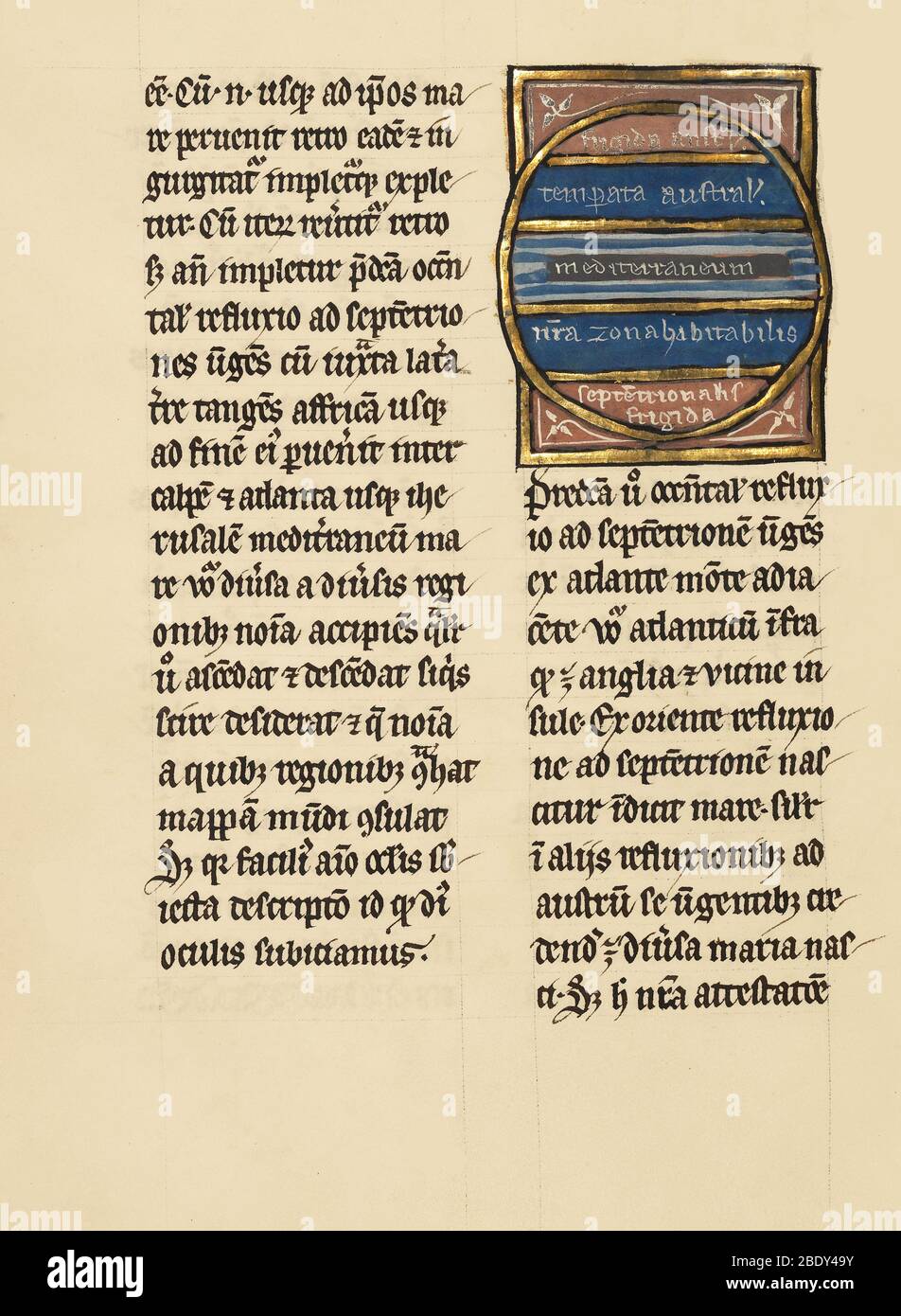 Mappa delle zone meridionali, c.1280 Foto Stock