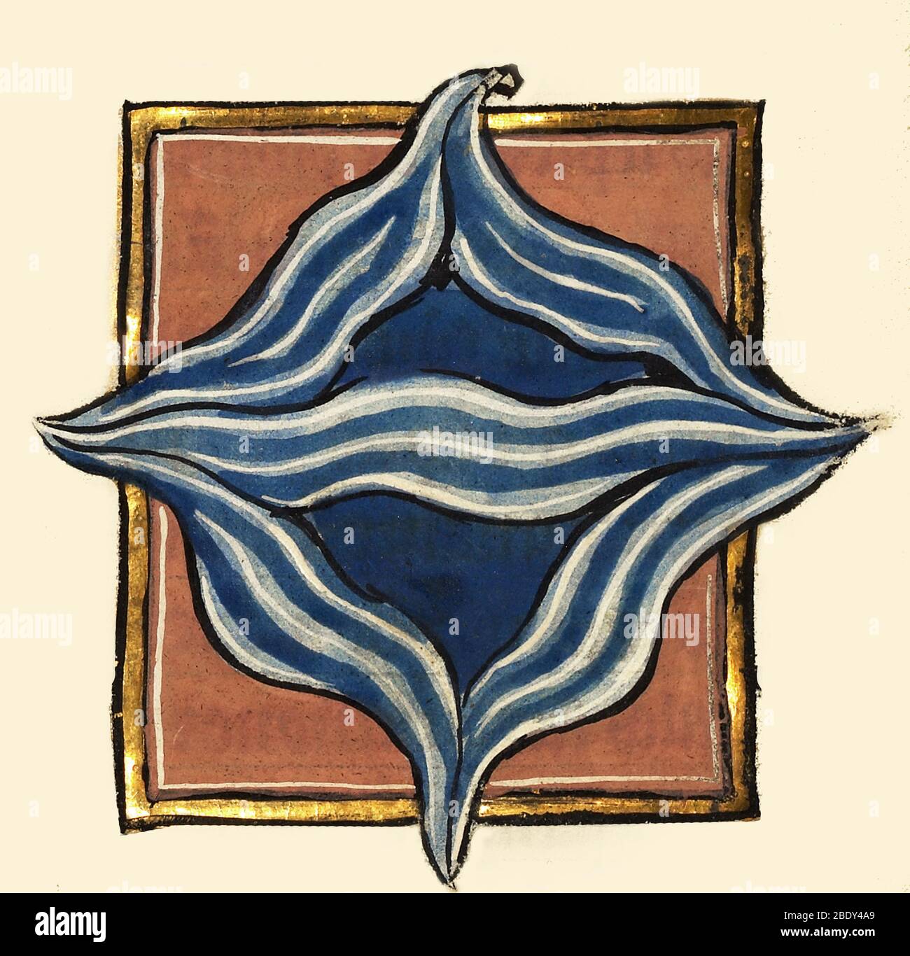 Diagramma delle correnti oceaniche, c.1280 Foto Stock