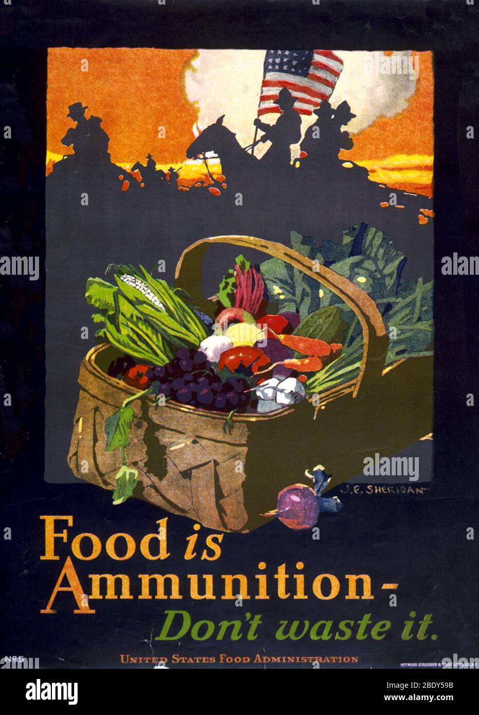 WWI, Food Conservation Poster, 1918 Foto Stock