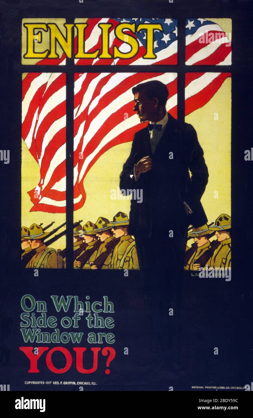 WWI, American Recruitment Poster, 1917 Foto Stock