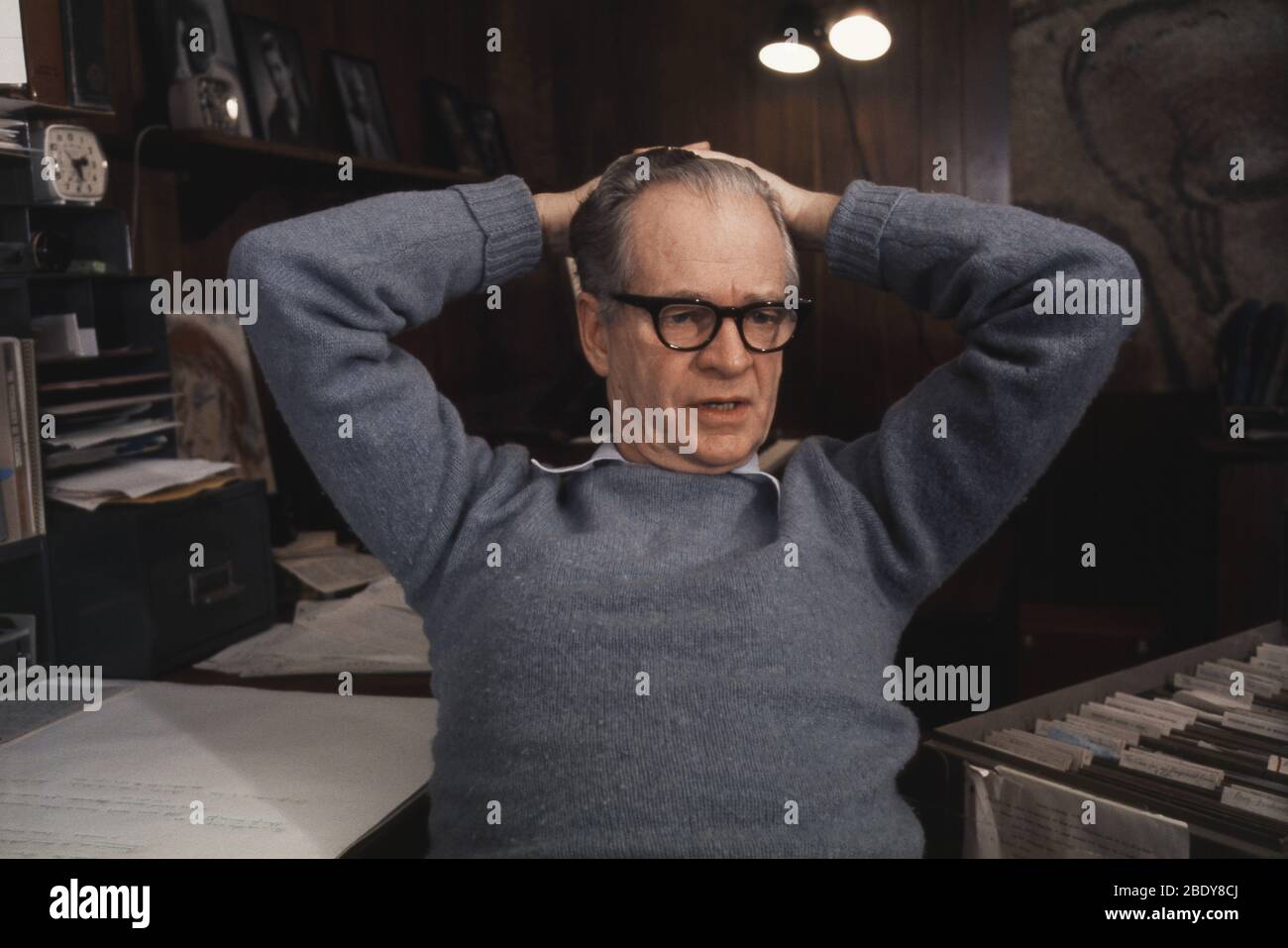 B. F. Skinner a casa Foto Stock