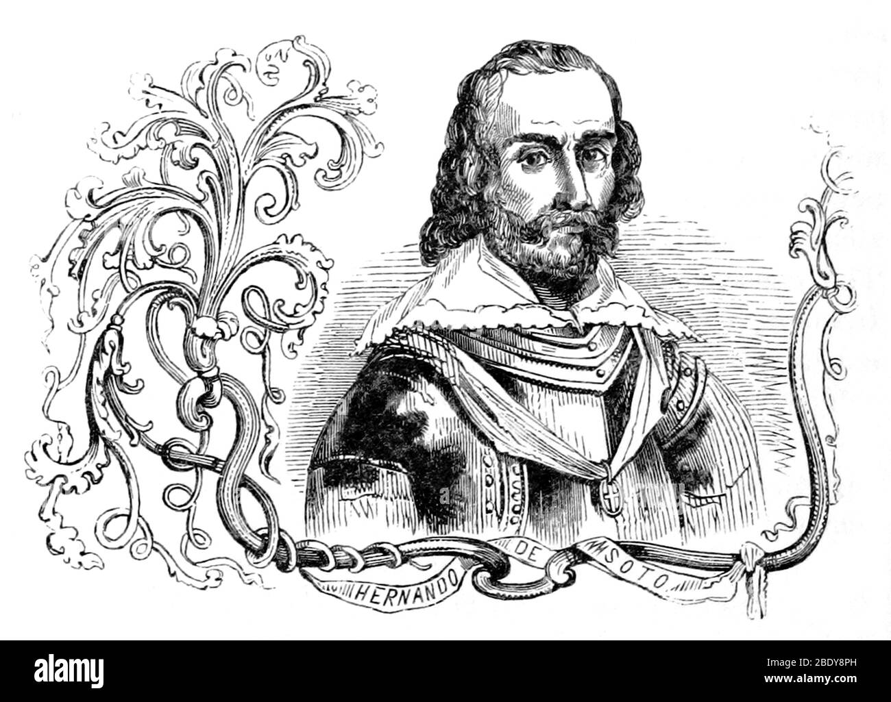 Hernando De Soto, il conquistador spagnolo Foto Stock