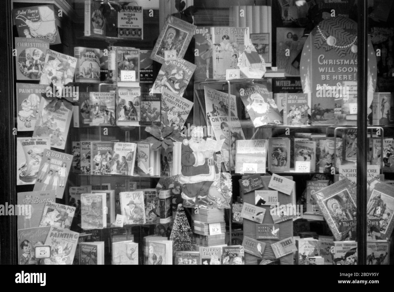 Vetrina di Natale, RI, 1940 Foto Stock