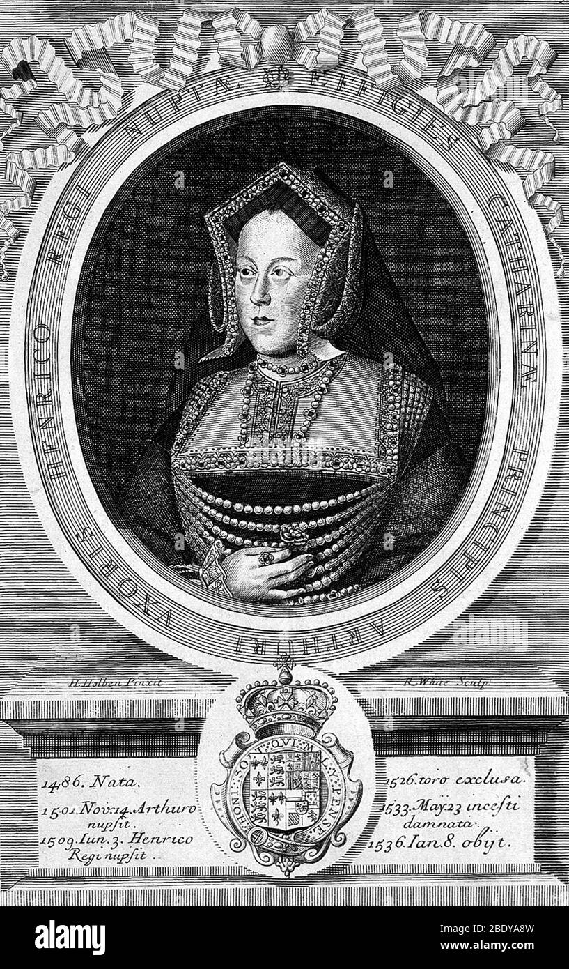 Caterina d'Aragona, prima moglie di Enrico VIII Foto Stock
