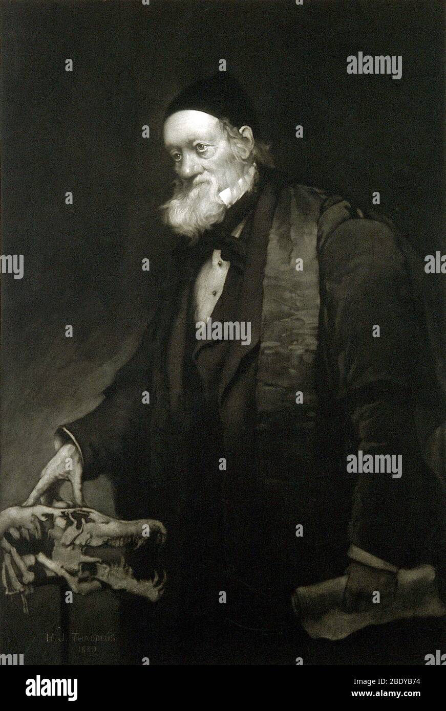 Richard Owen, paleontologo inglese Foto Stock
