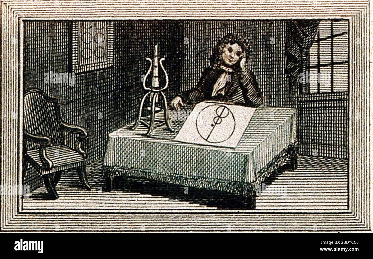 Anton van Leeuwenhoek, microbiologo olandese Foto Stock