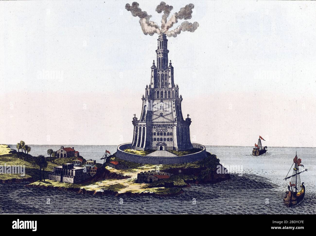 Meraviglie del mondo antico, faro ad Alessandria Foto Stock