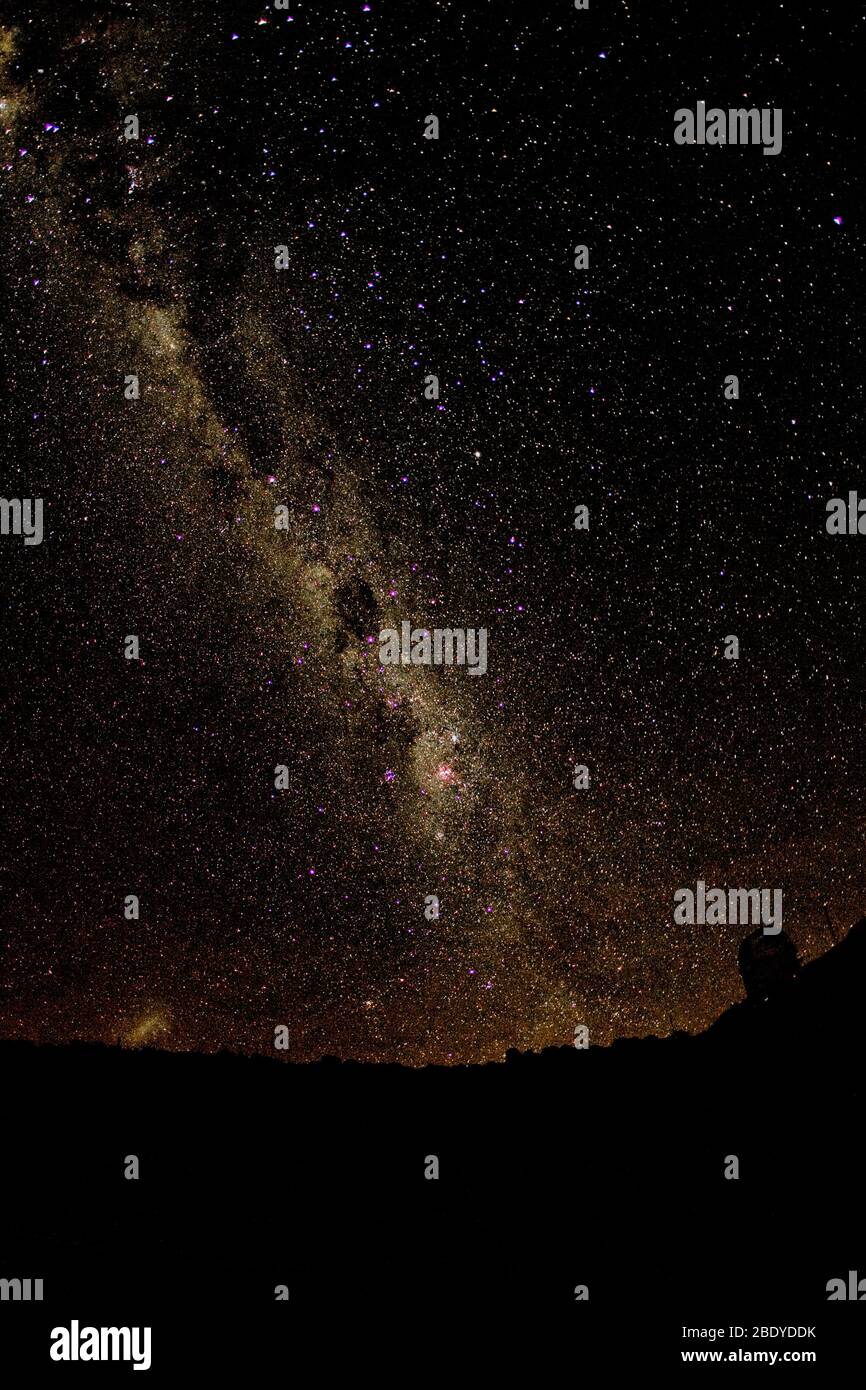 Milky Way sopra l'Osservatorio Cerro Tololo, CTIO Foto Stock