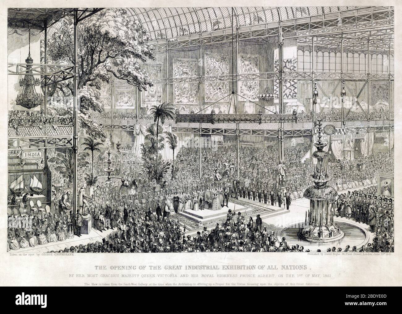 Inaugurazione della Grande Fiera industriale, 1851 Foto Stock