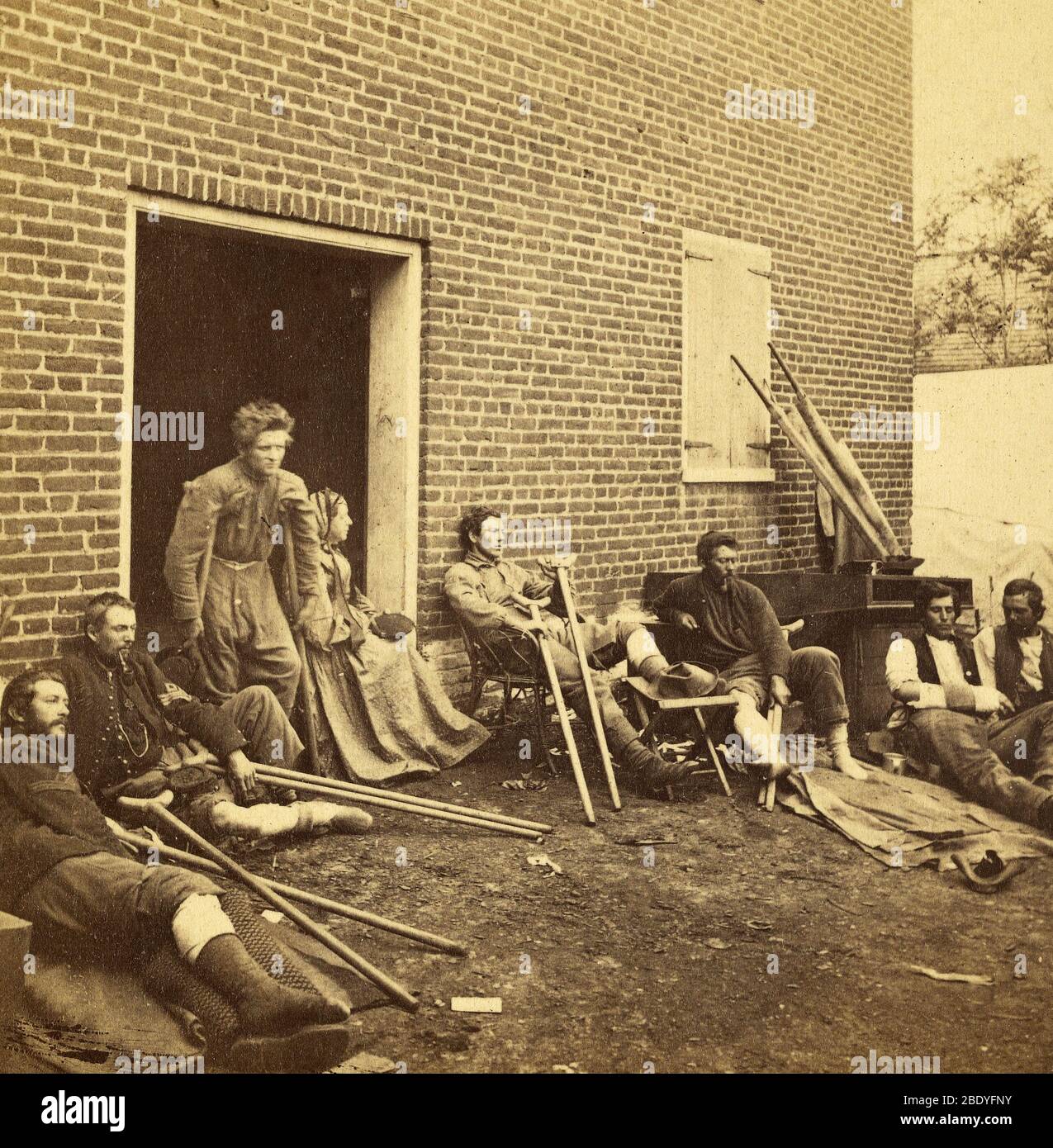 Feriti a Fredericksburg, Guerra civile, 1864 Foto Stock