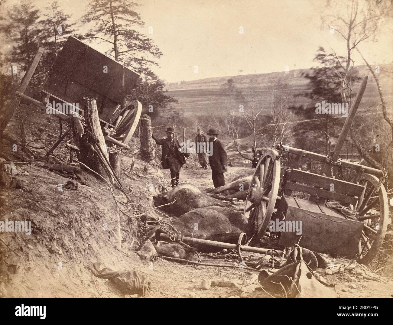 Battle Aftermath, Fredericksburg, Virginia, 1863 Foto Stock