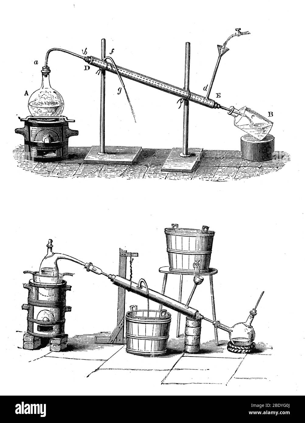 Justus von Liebig, condensatori 1831 Foto Stock