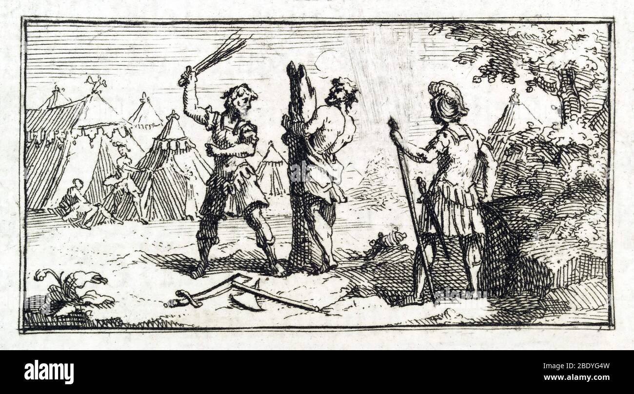 Punizione dell'esercito romano, Beheading Foto Stock