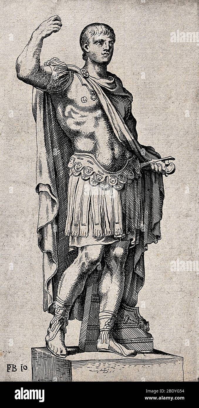 Augusto, primo imperatore di Roma Foto Stock
