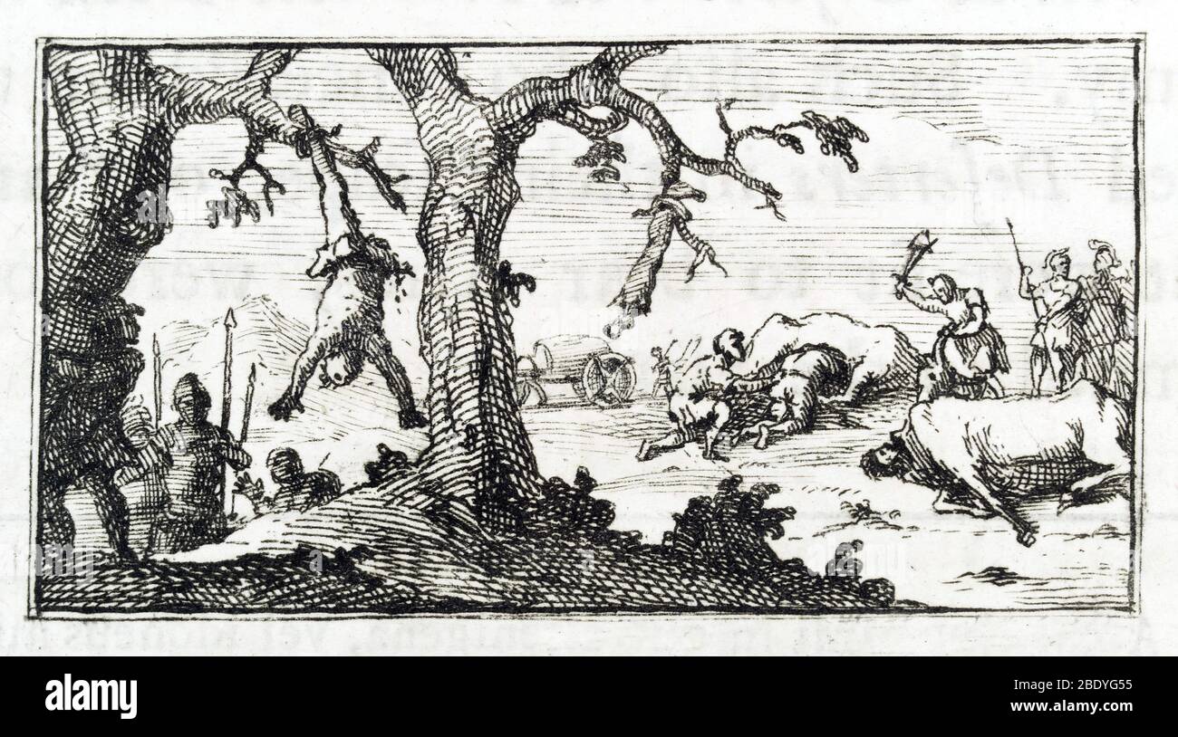 Punizione dell'esercito romano per adulterio Foto Stock