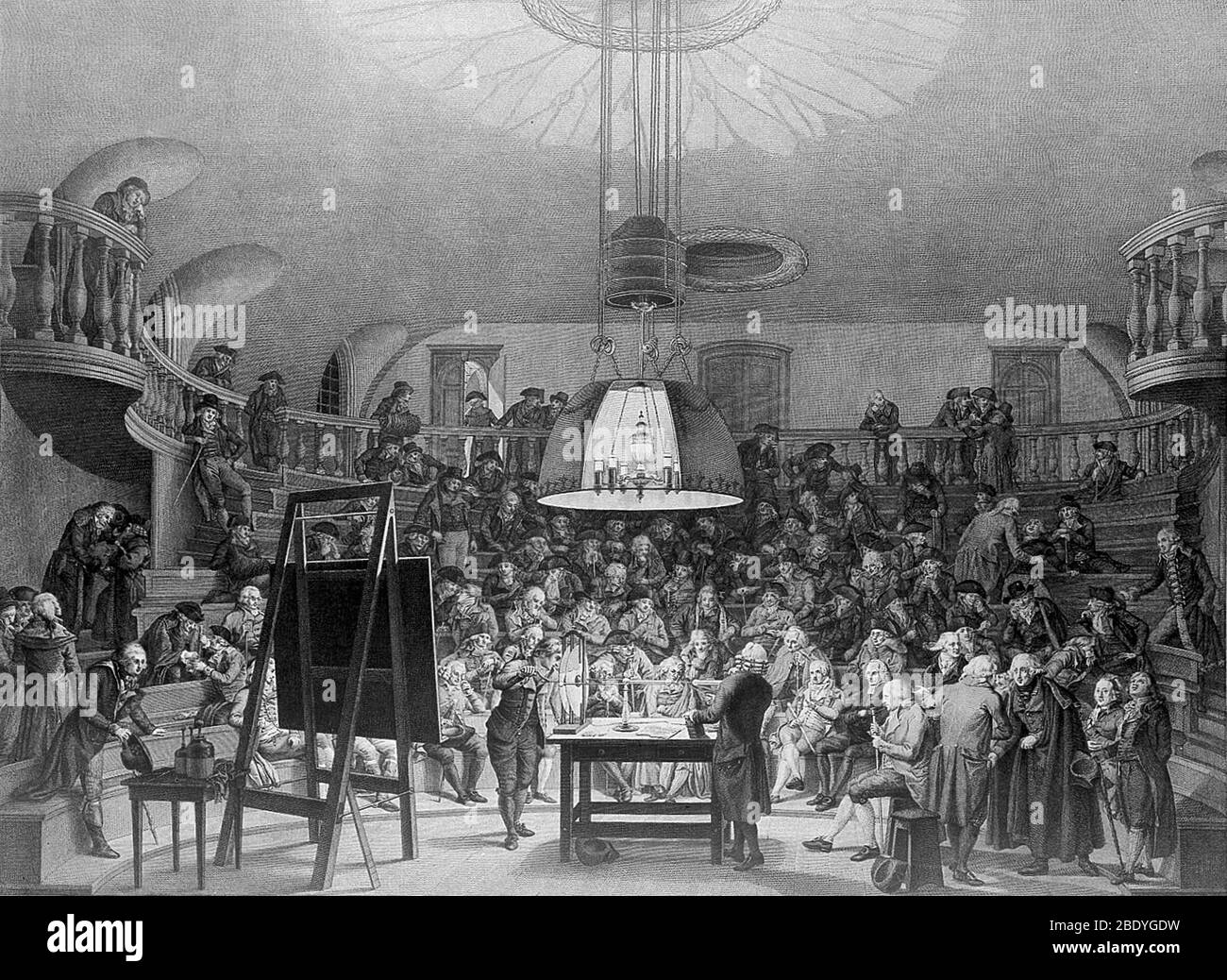 Dimostrazione di elettricità, 1780 s. Foto Stock