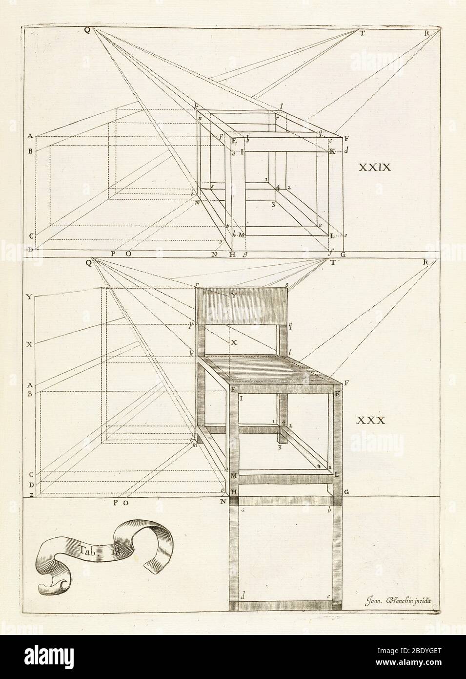 Prospettiva di una sedia, 1652 Foto stock - Alamy