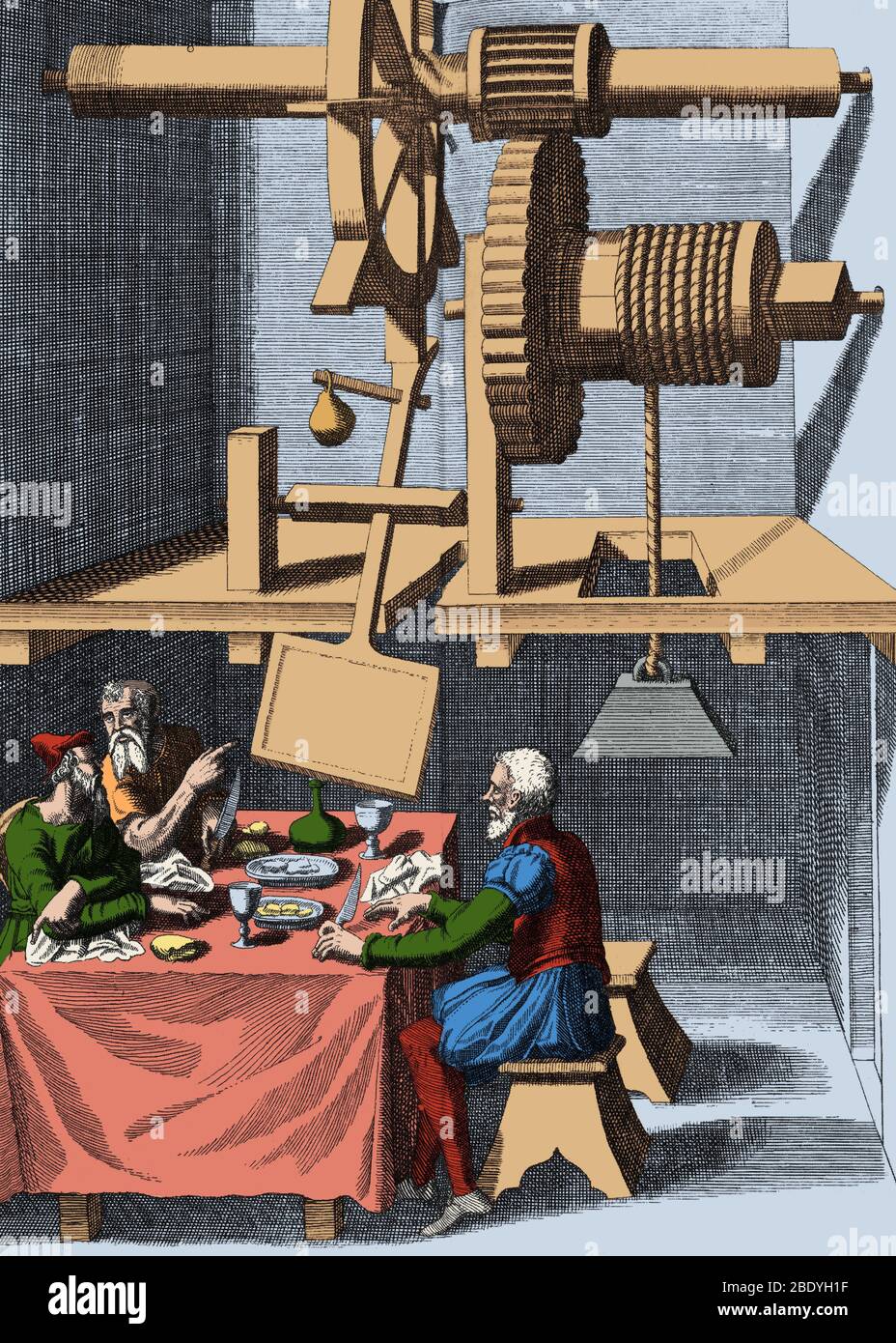 Dispositivo di Fanning di B√∂ckler, 1661 Foto Stock