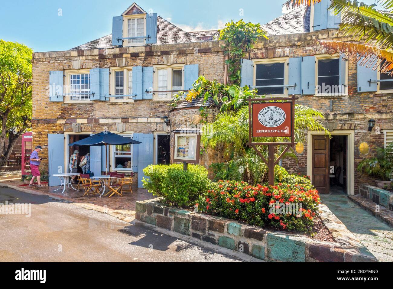 Copper and Lumber Store Hotel Nelson's Dockyard, English Harbour Antigua West Indies Foto Stock