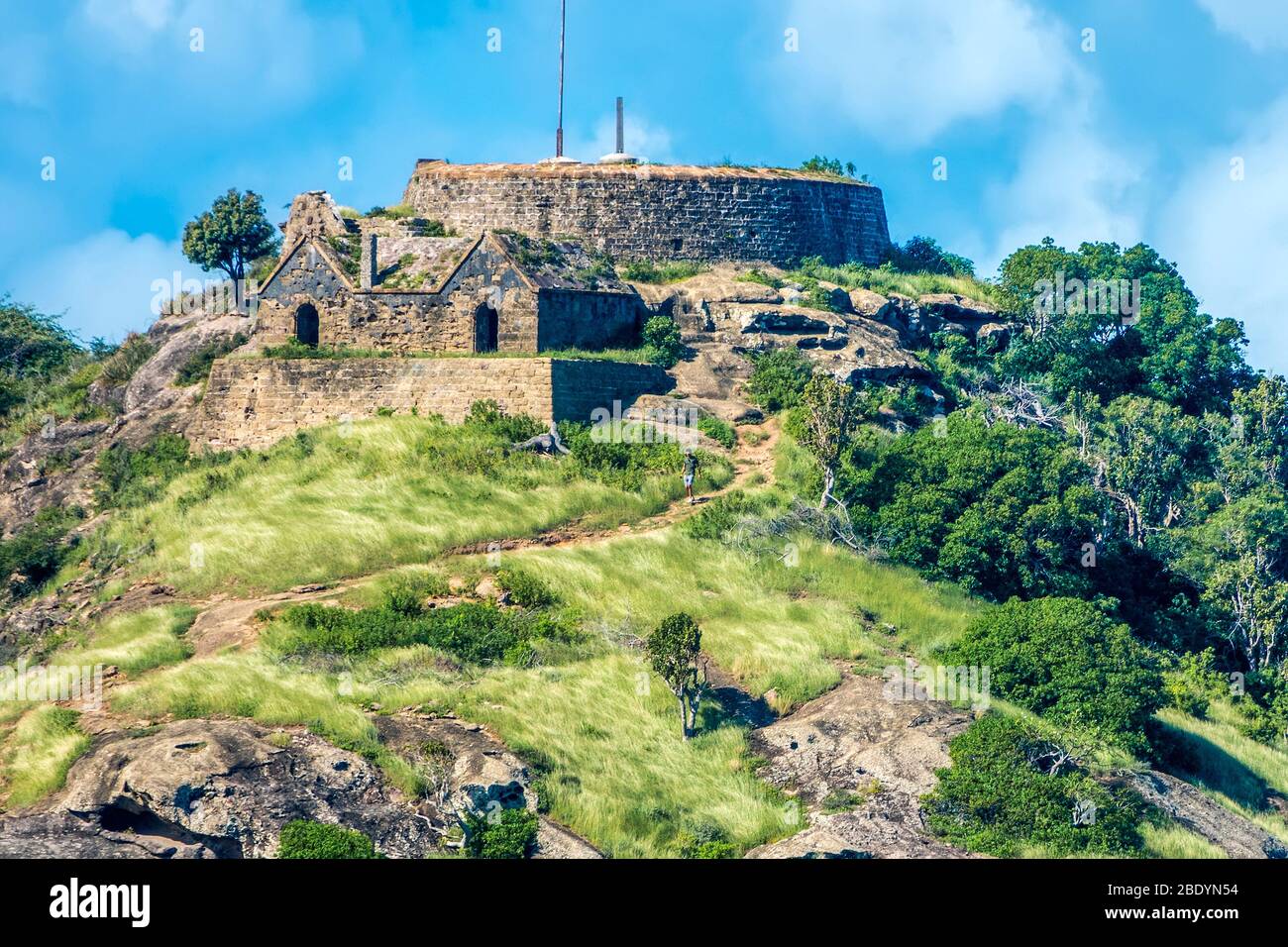 Fort Barrington, Parco Nazionale, Antigua, Indie Occidentali Foto Stock