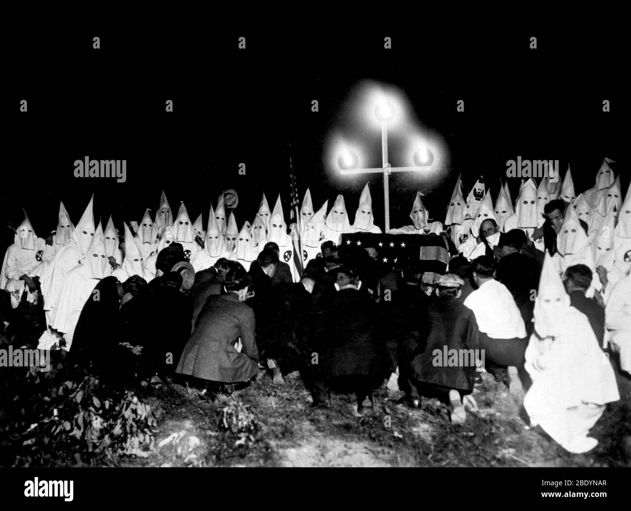 KKK Meeting, anni '20 Foto Stock
