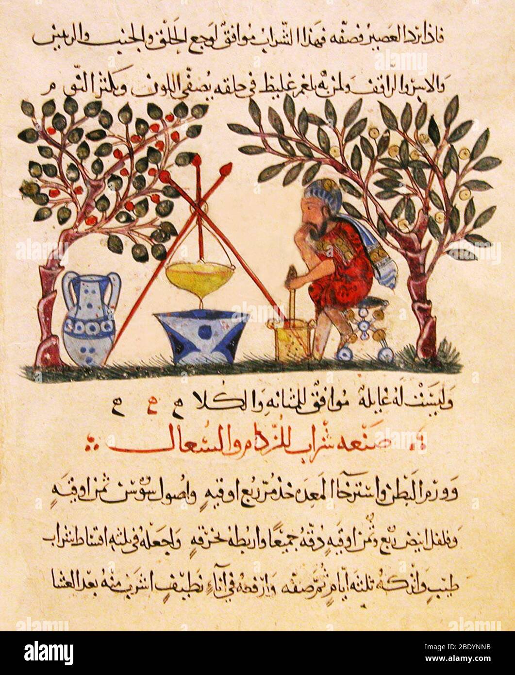 Dioscorides, medico preparatore Elixir, 13 ° secolo Foto Stock