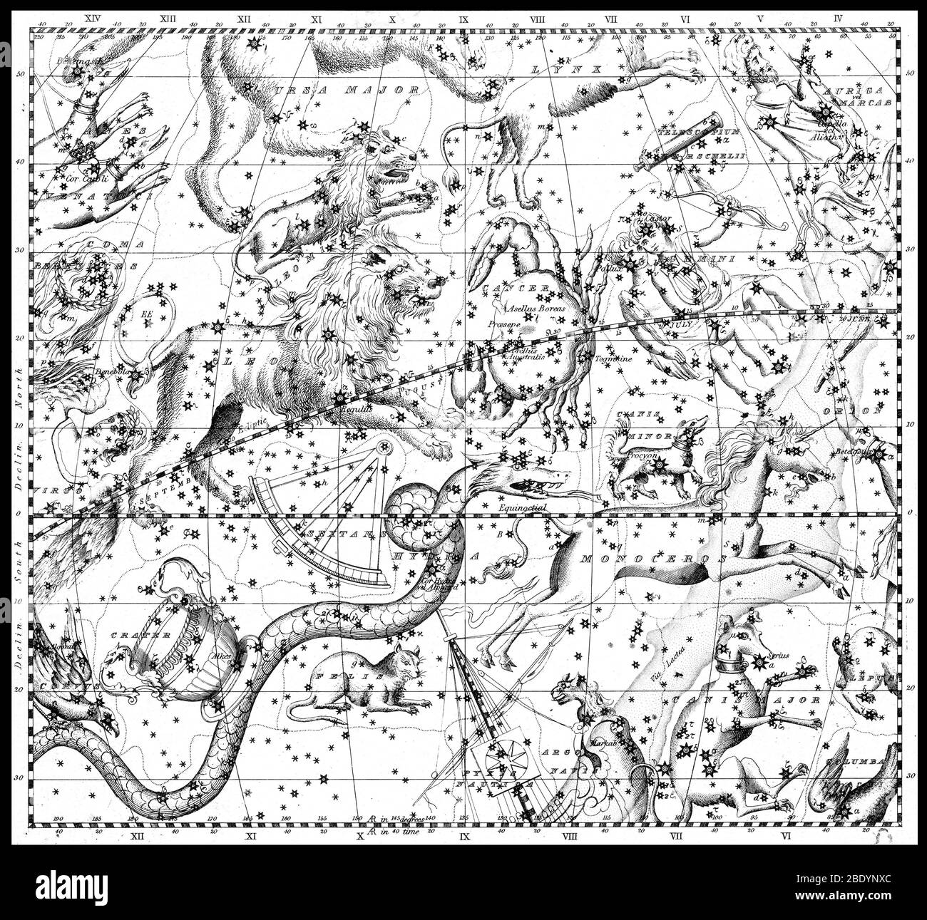 Costellazioni primaverili, Atali del Middleton, 1843 Foto Stock